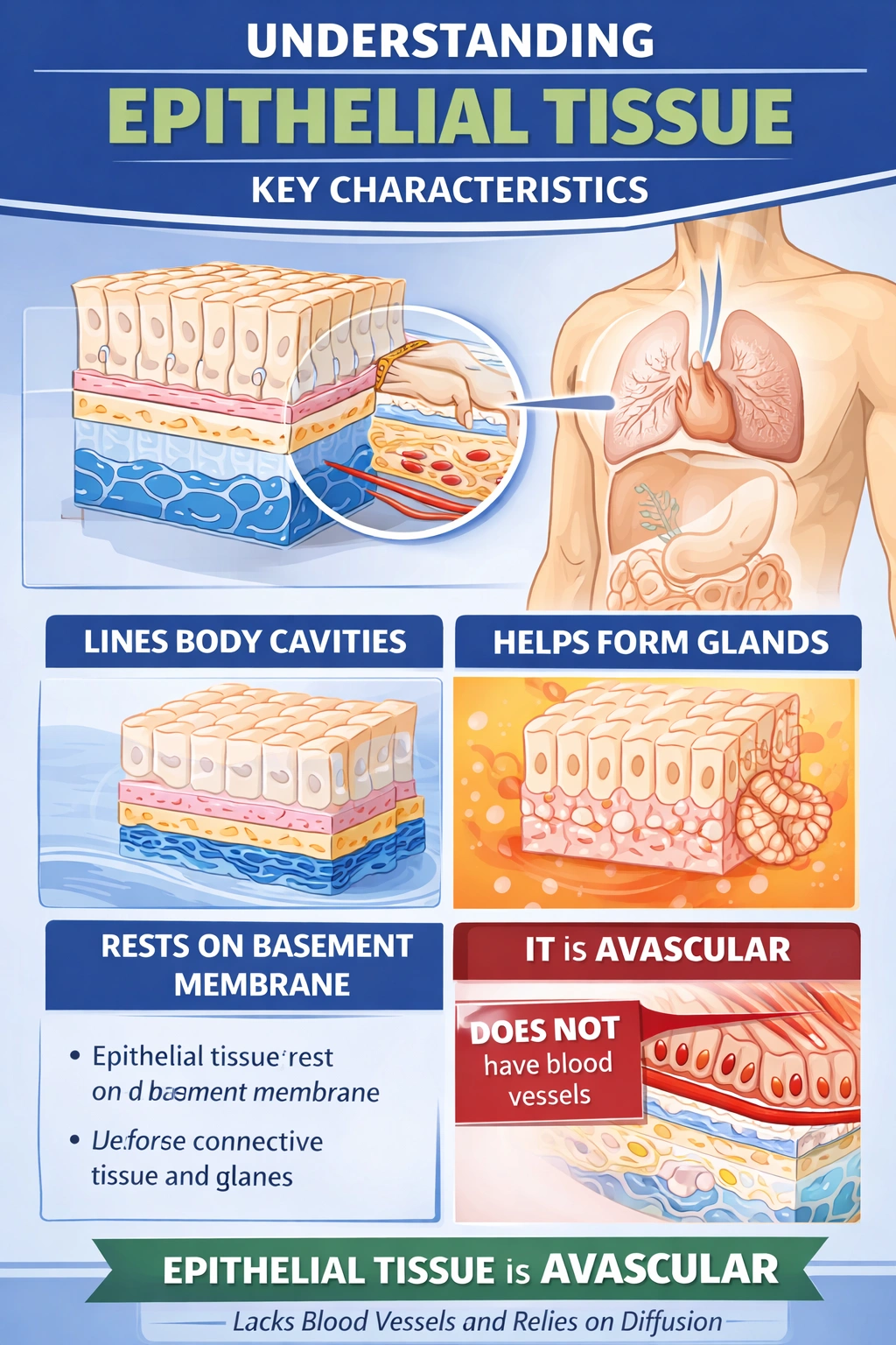 Which is not true of epithelial tissue? 