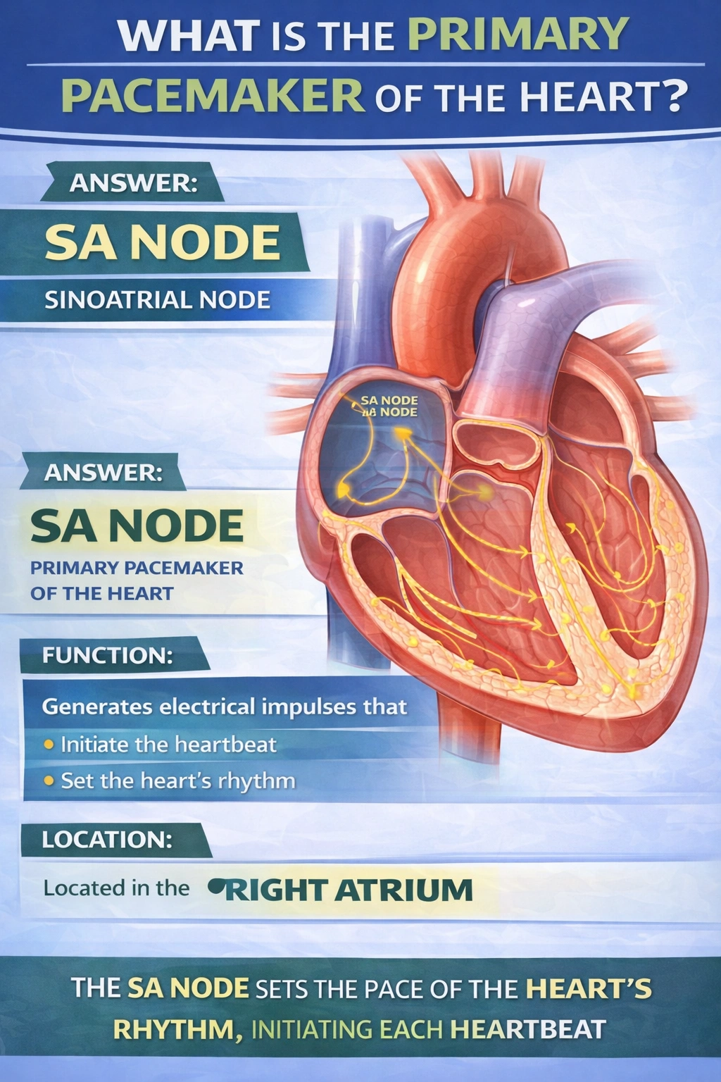 Which of these is considered the primary pacemaker of the heart? 