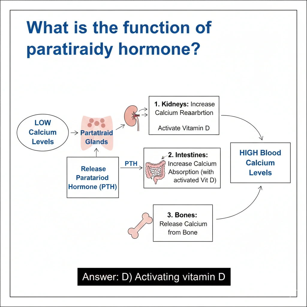 What is the function of parathyroid hormone