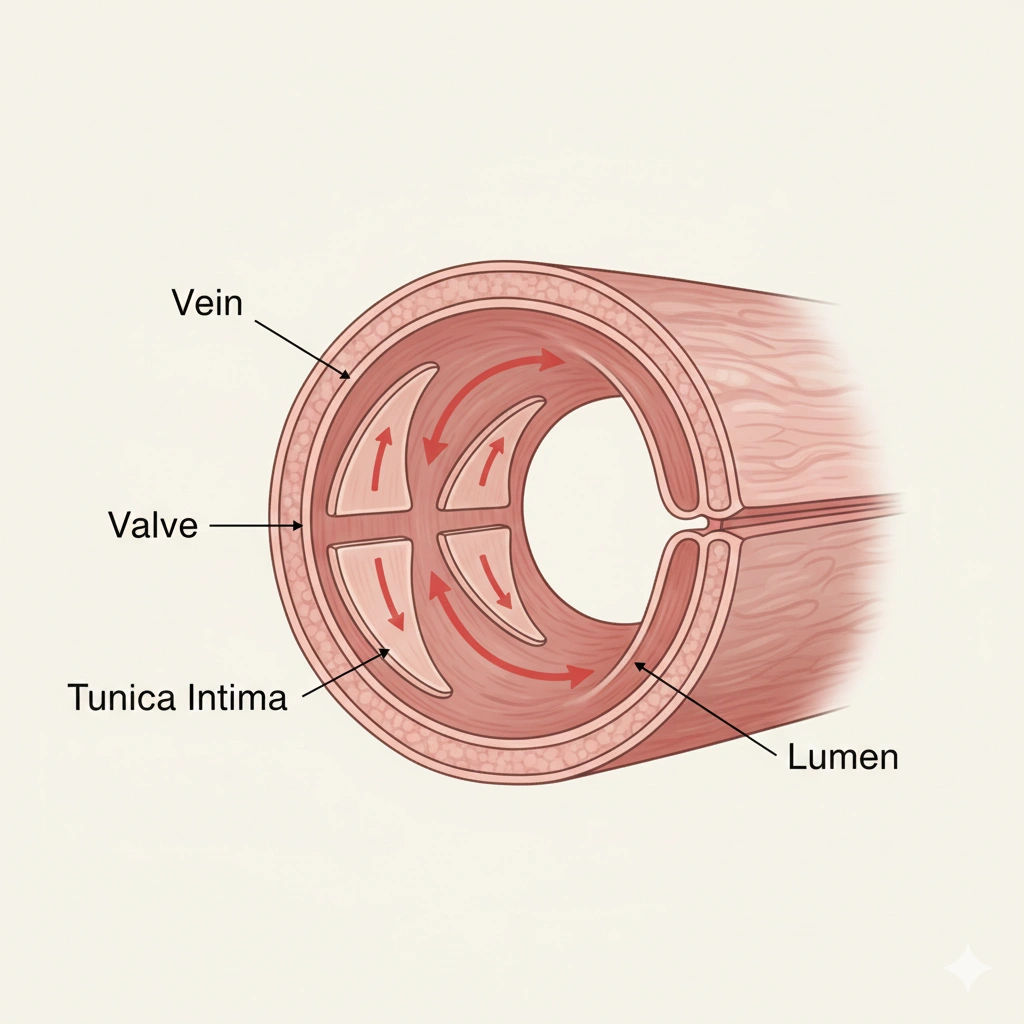 What is the purpose of valves in veins?