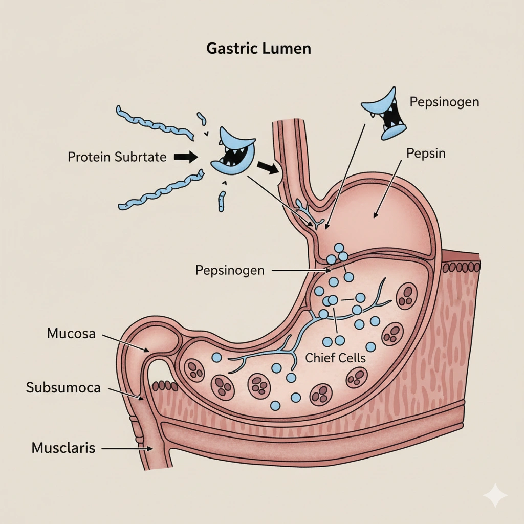 How is pepsin used by the body?