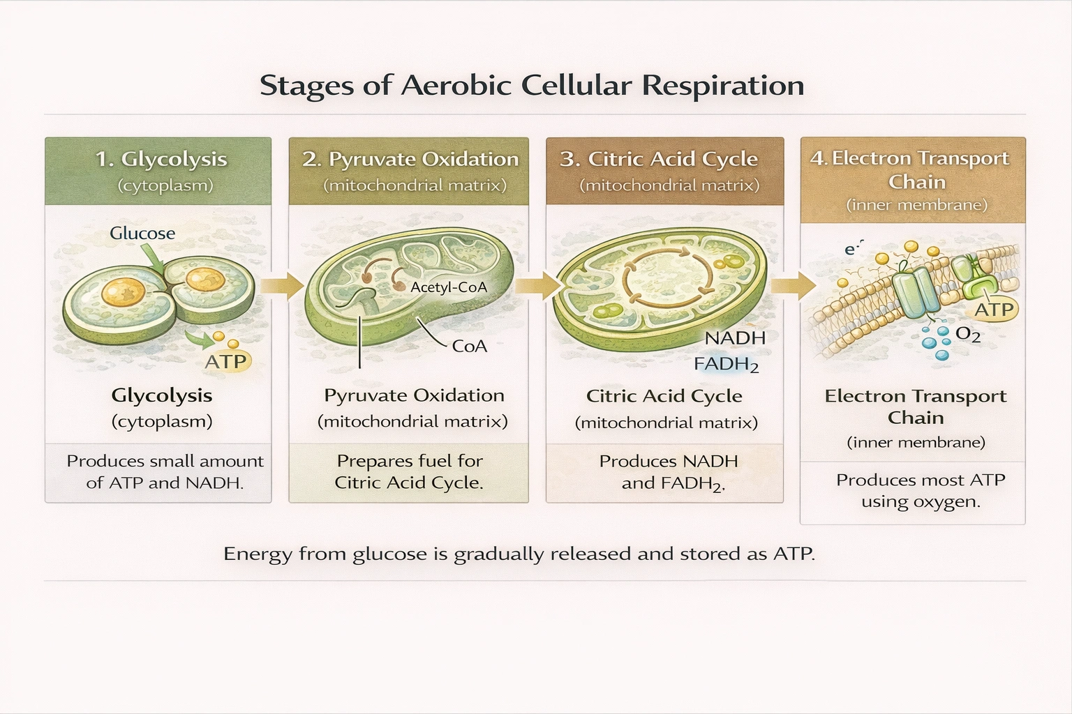 Order of cellular respiration