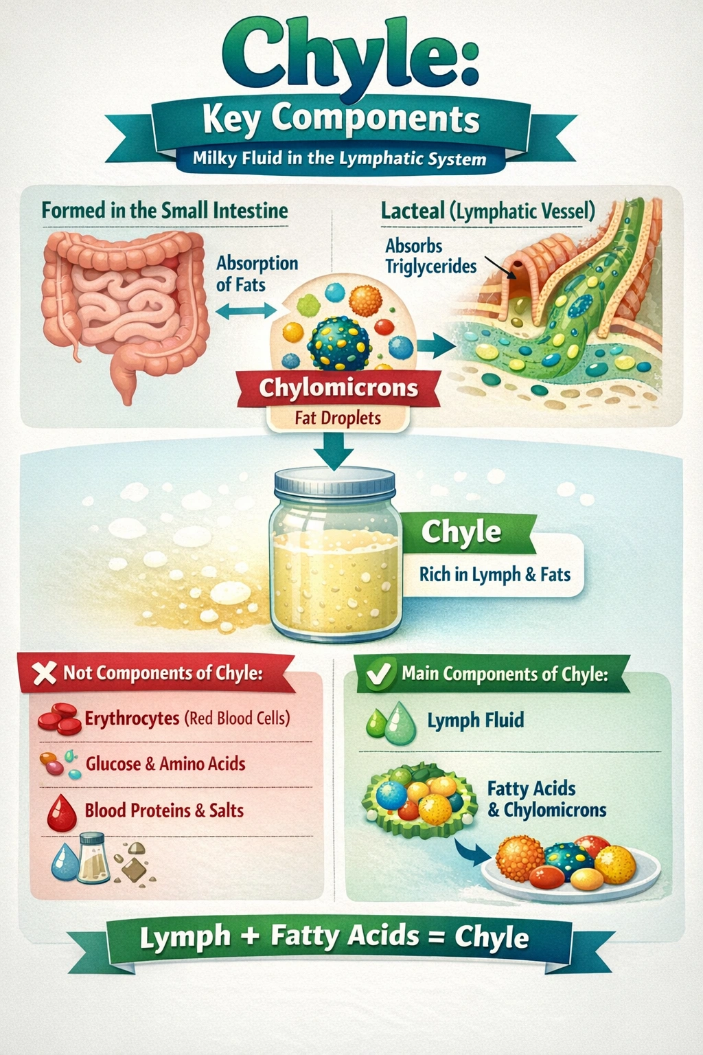 What are the components of chyle