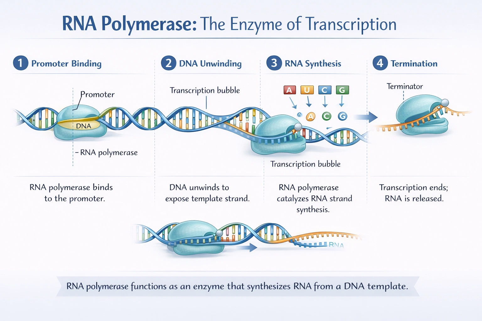 RNA polymerase and transcription process