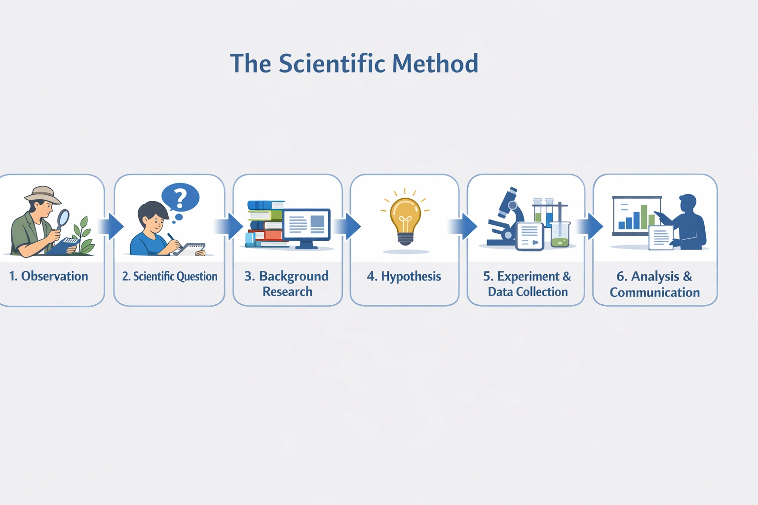 The sequence of the scientific method