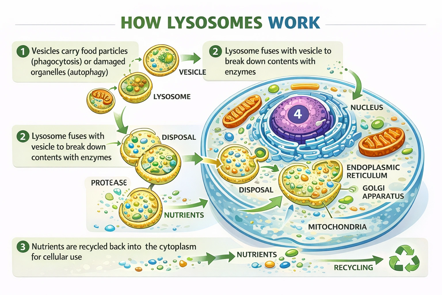 How lysosomes break down nutrients