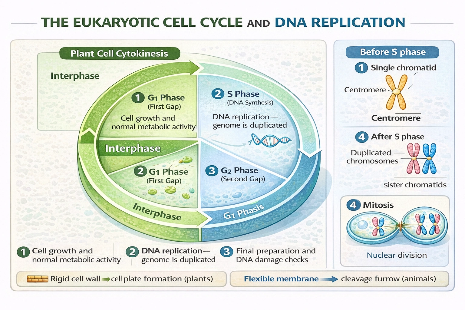 Eukaryotic cell cycle and DNA replication