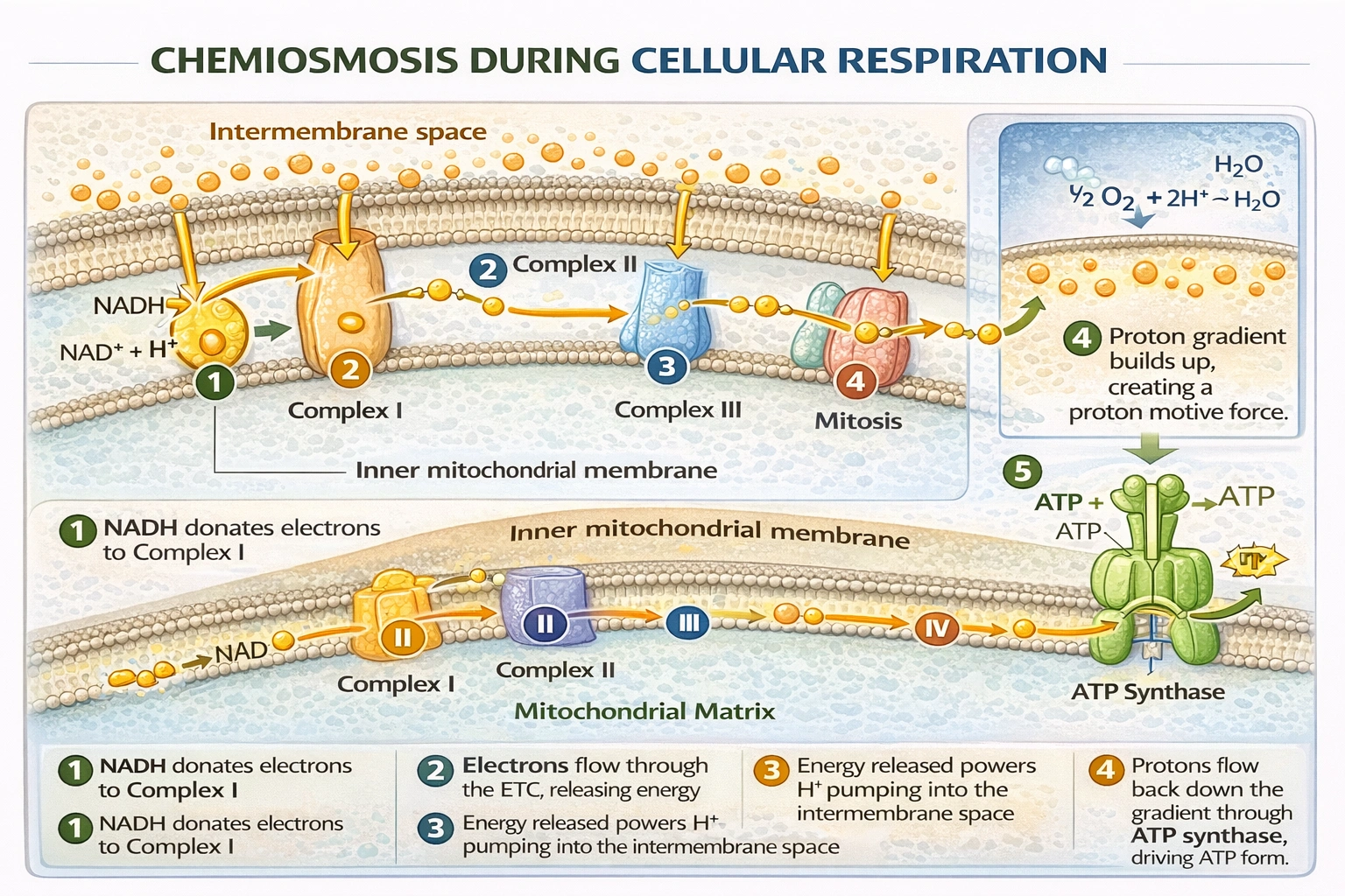 Chemiosmosis during cellular respiration