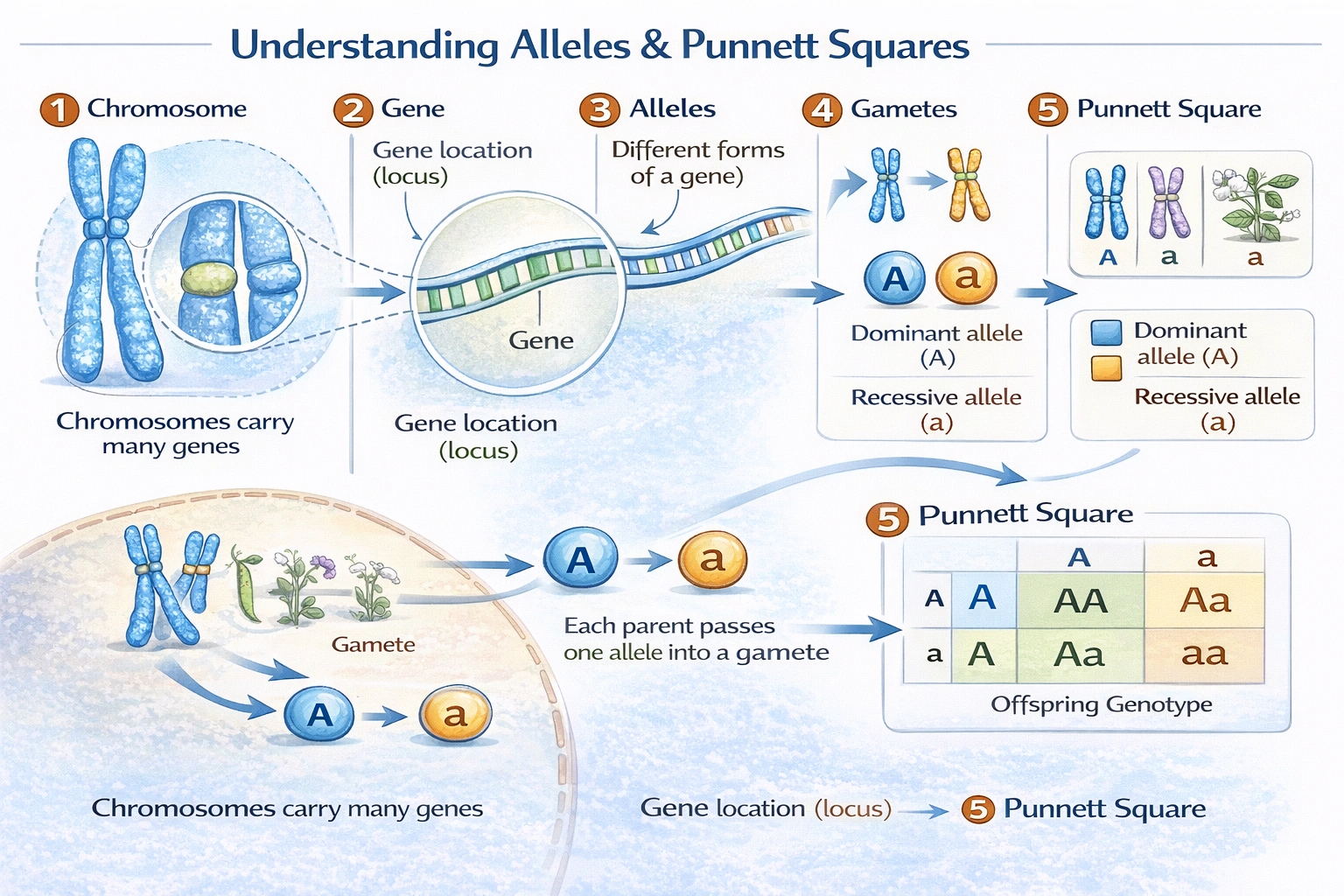 Understanding alleles and Punnett squares