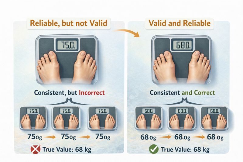 scale showing consistent but inaccurate weight