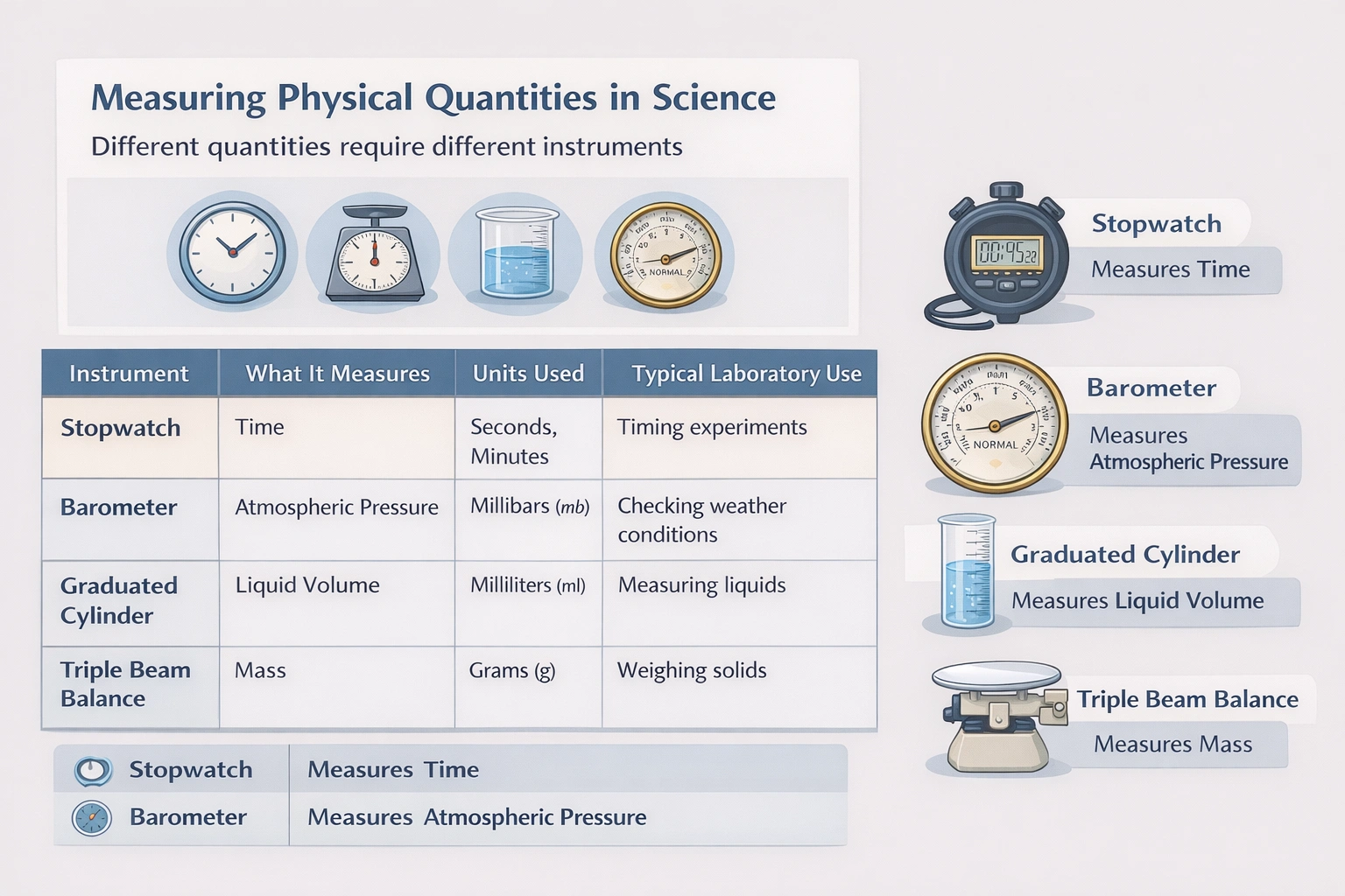 Time is measured using a stopwatch