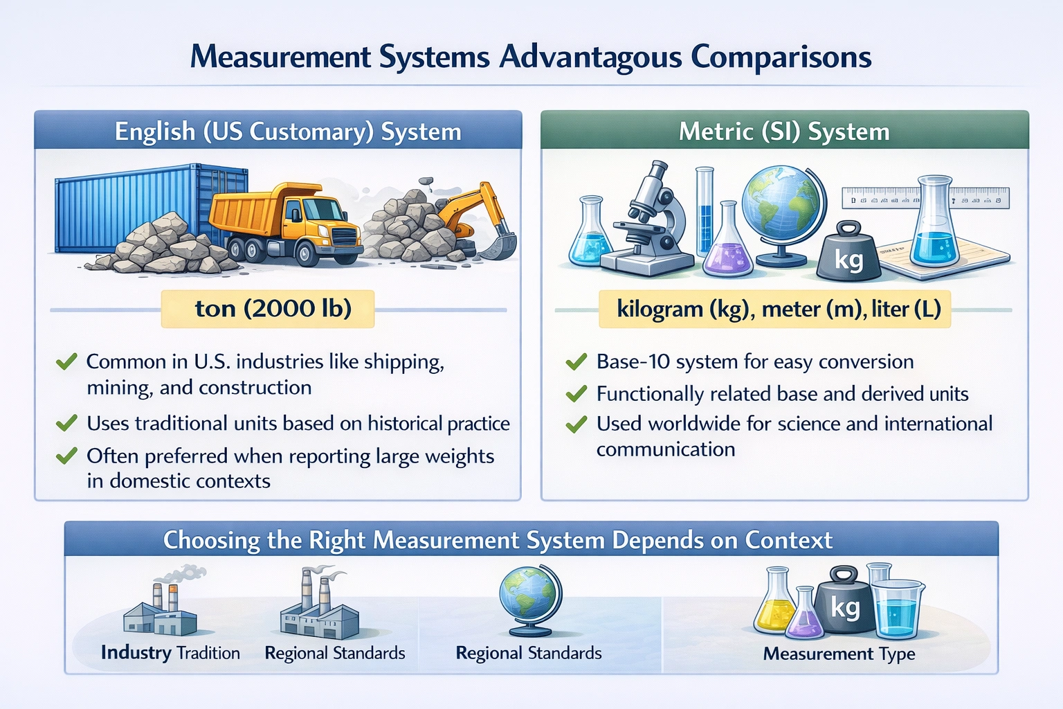 advantageous use of English system