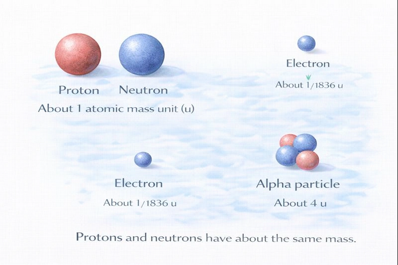 Which have about the same mass?