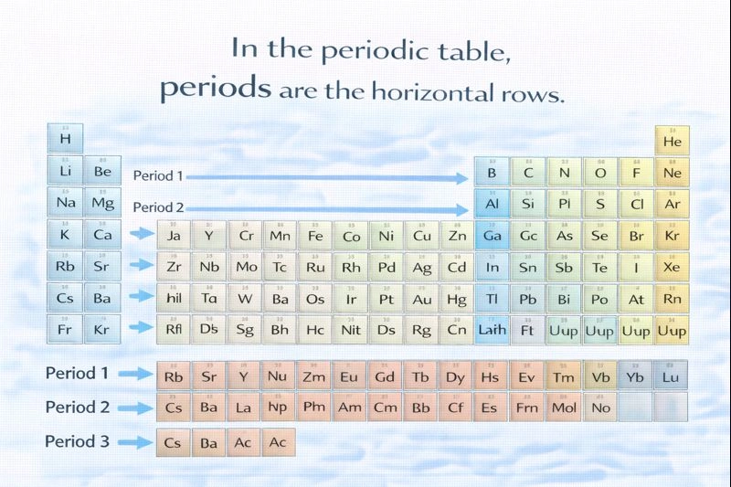 . On the periodic table, which are the periods?