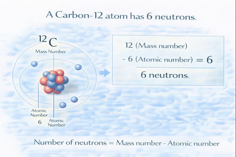 How many neutrons are in an atom of carbon-12?