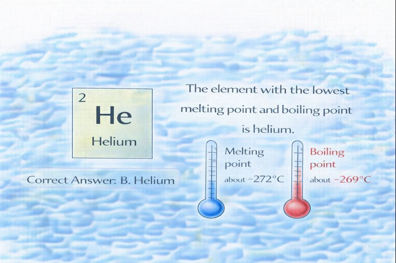 Which element has the lowest melting point and boiling point of all?