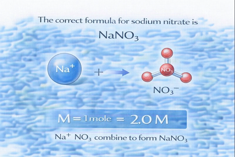 What is the correct formula for sodium nitrate?