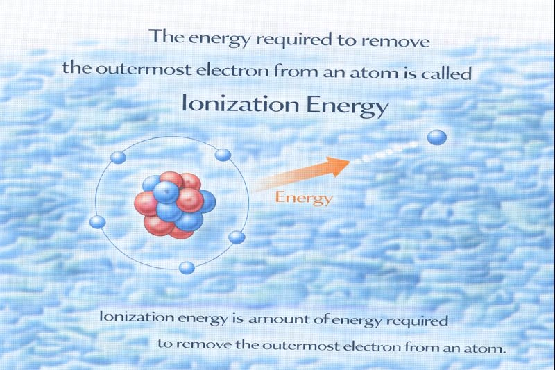 The energy required to remove the outermost electron from an atom is called