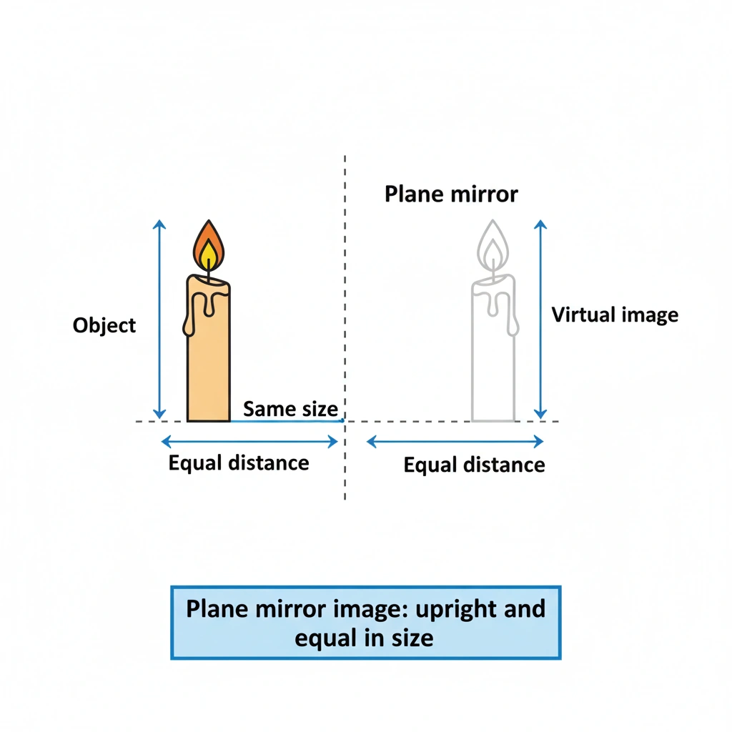 Upright and equal in size