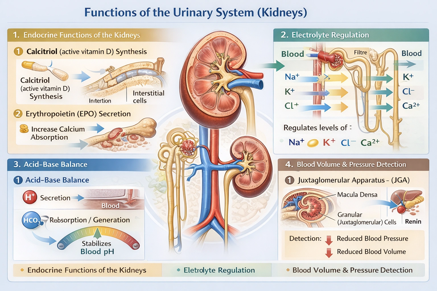Which of the following are functions of the urinary system?