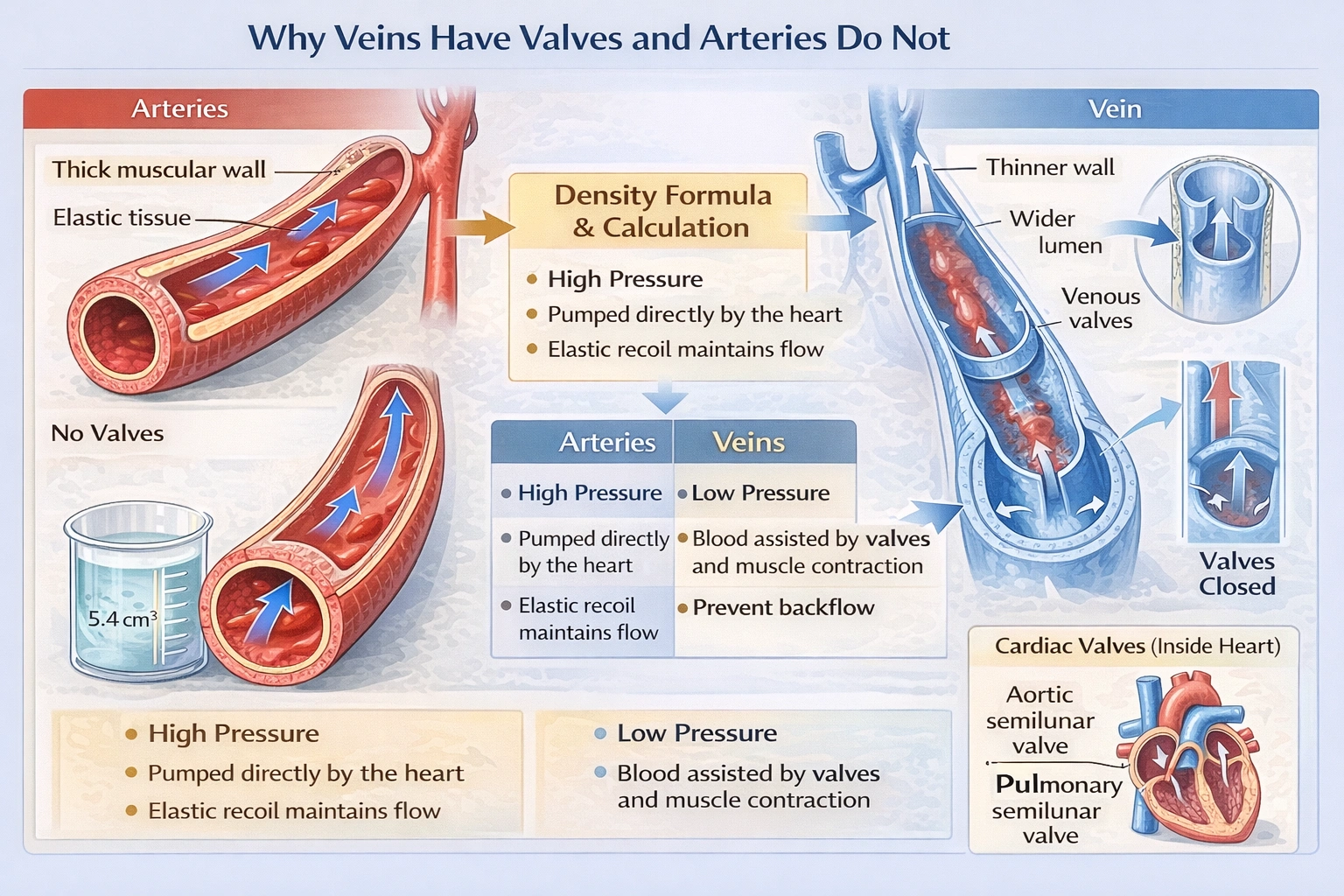 Why do arteries have valves?