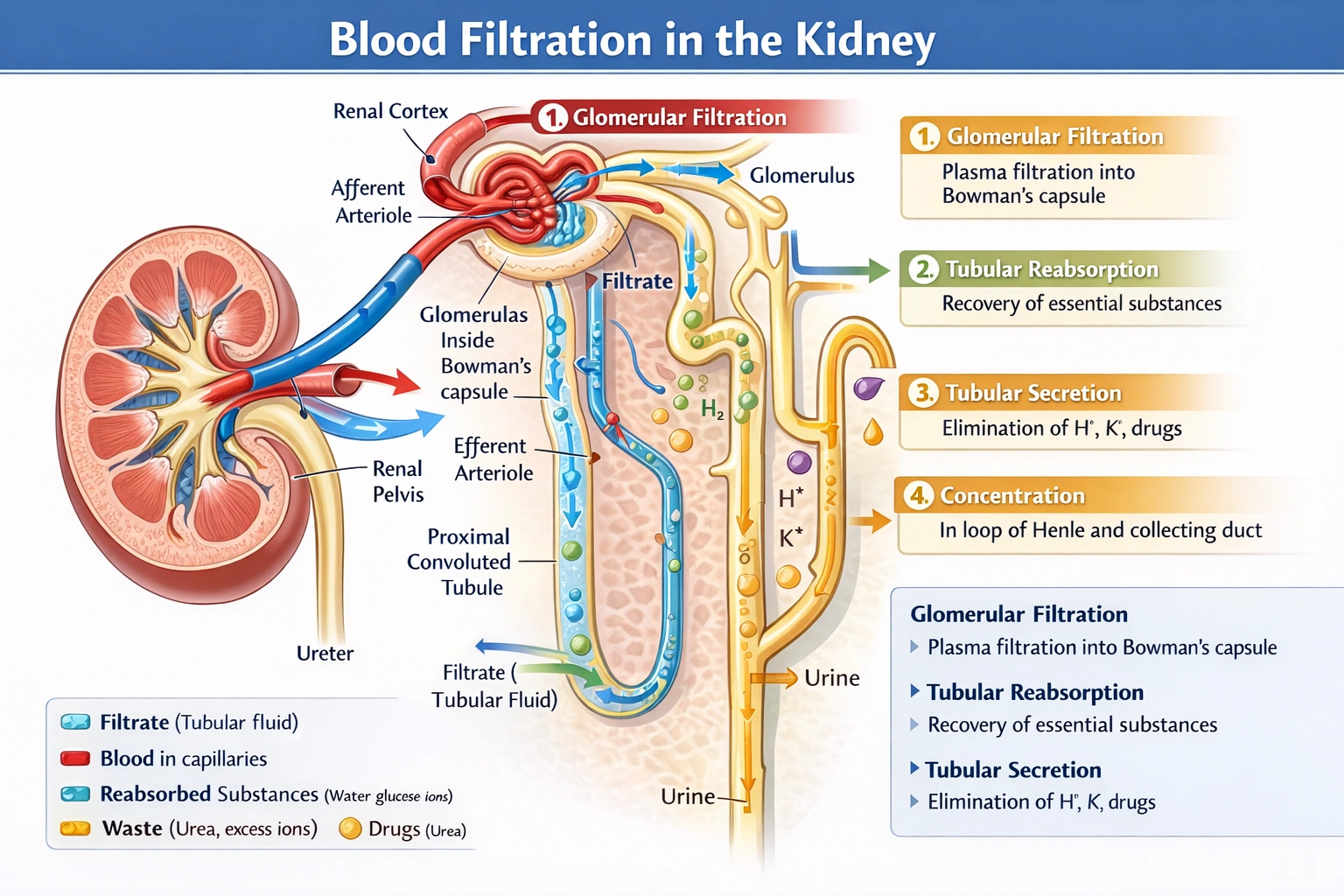 A patient's body is not properly filtering blood. Which of the following body parts is most likely malfunctioning?