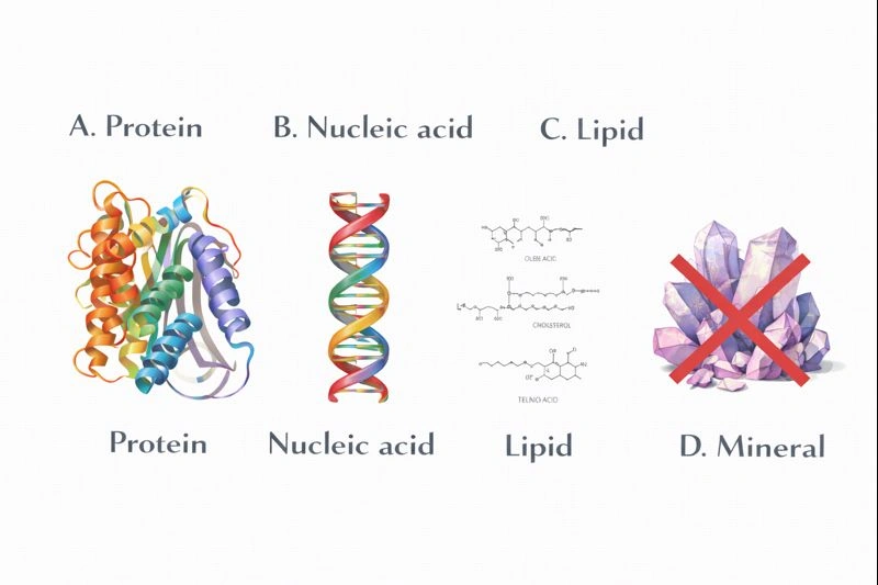 Which is not an organic macromolecule?