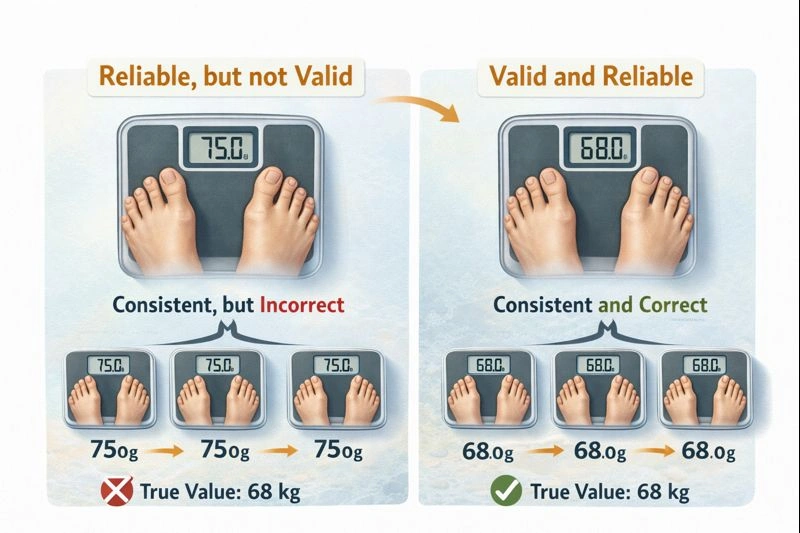 Scale reads 75 kg (true = 68 kg) 20 times. Description?