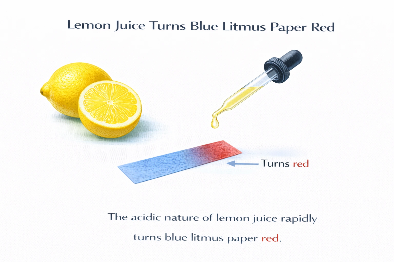 A drop of one of these substances rapidly turns litmus dye from blue to red. What substance is it?