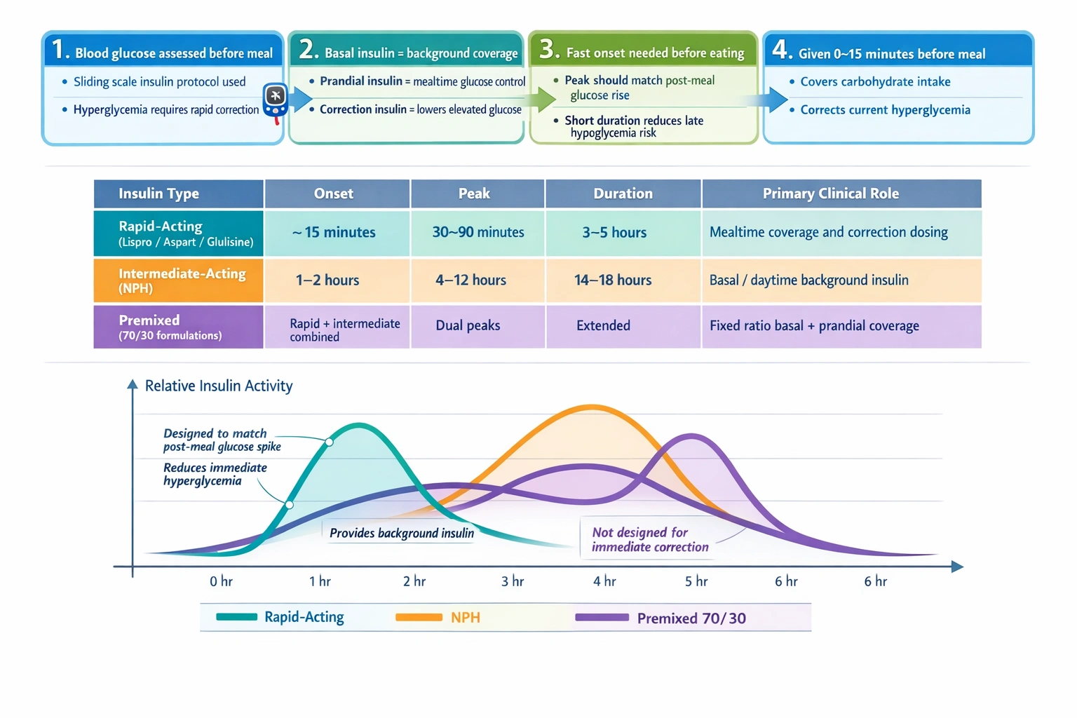 A client with type 1 diabetes is eating breakfast at 7:30 am. Blood sugars are on a sliding scale and are ordered before a meal and at bedtime. The client's blood sugar level is 317 mg/dL. Which insulin should the nurse prepare to administer?