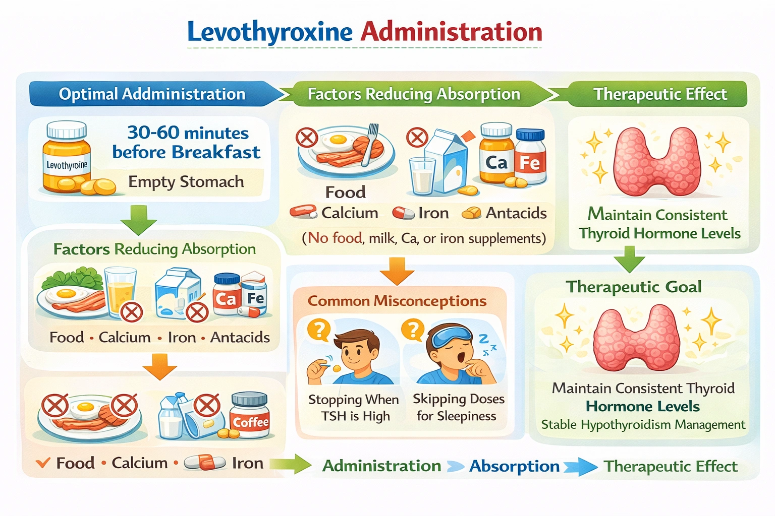 Which statement by the client shows a correct understanding of how they should take their levothyroxine?