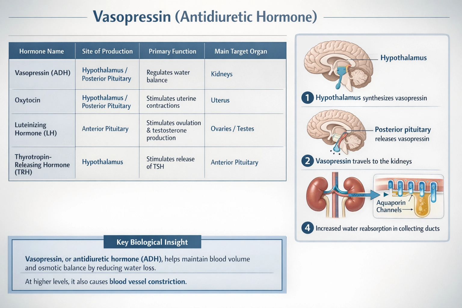 Vasopressin is also known as the