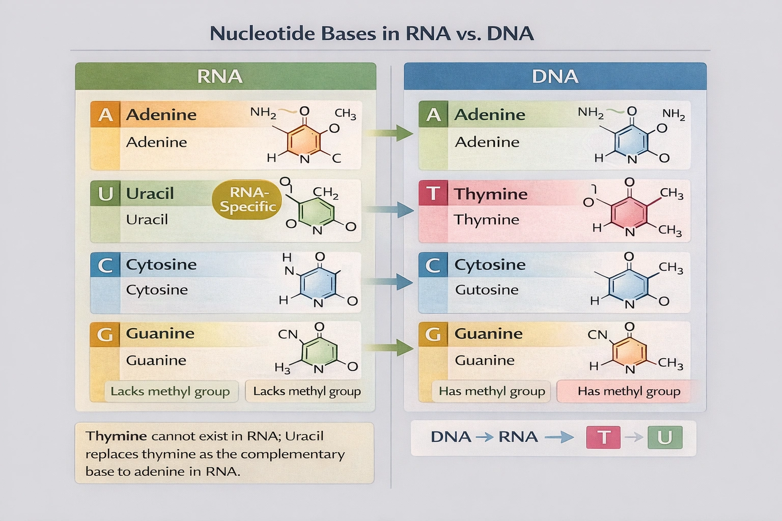 Which of the following cannot exist in RNA?