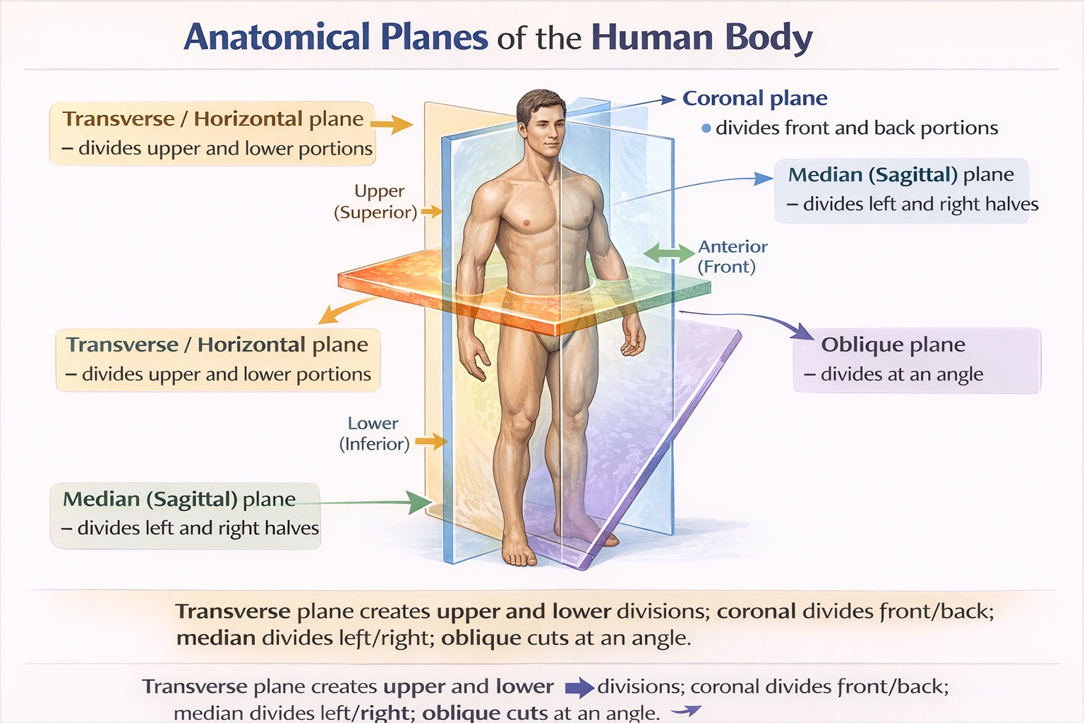 Which of the following best describes a section that divides the body into equal upper and lower portions?