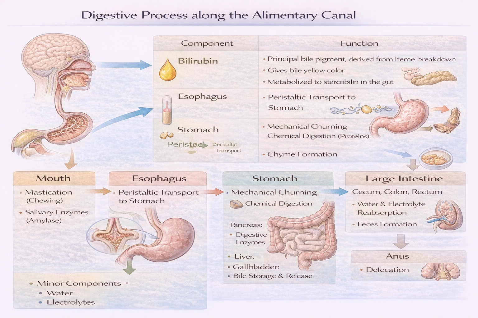 Select the true statement regarding the digestive process.