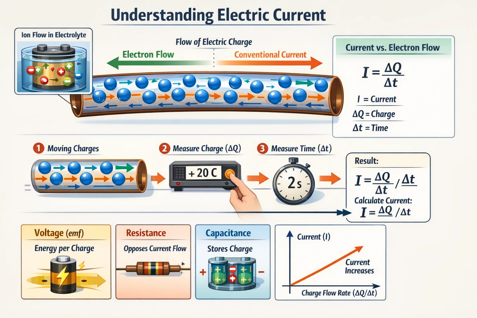 Which of the following best describes an electric current?