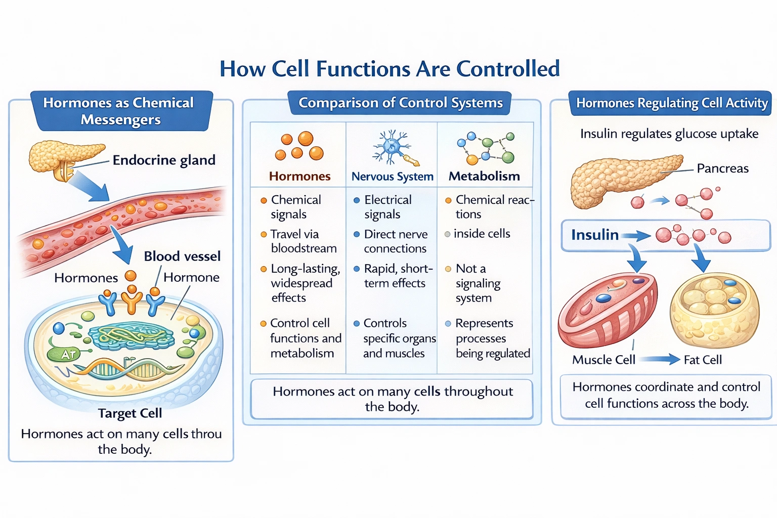 __________ controls the functions of cells.
