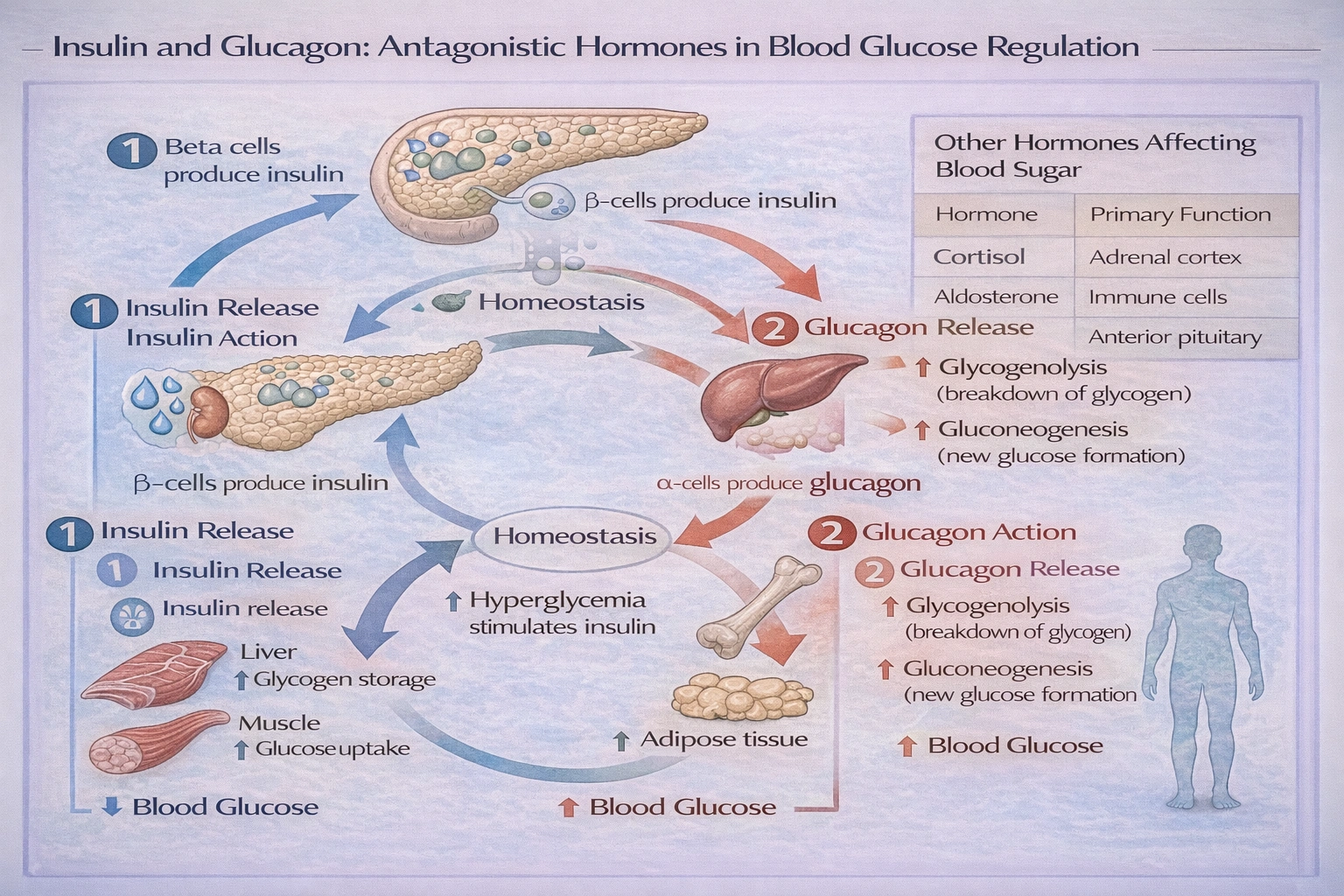 The hormone antagonist to insulin is