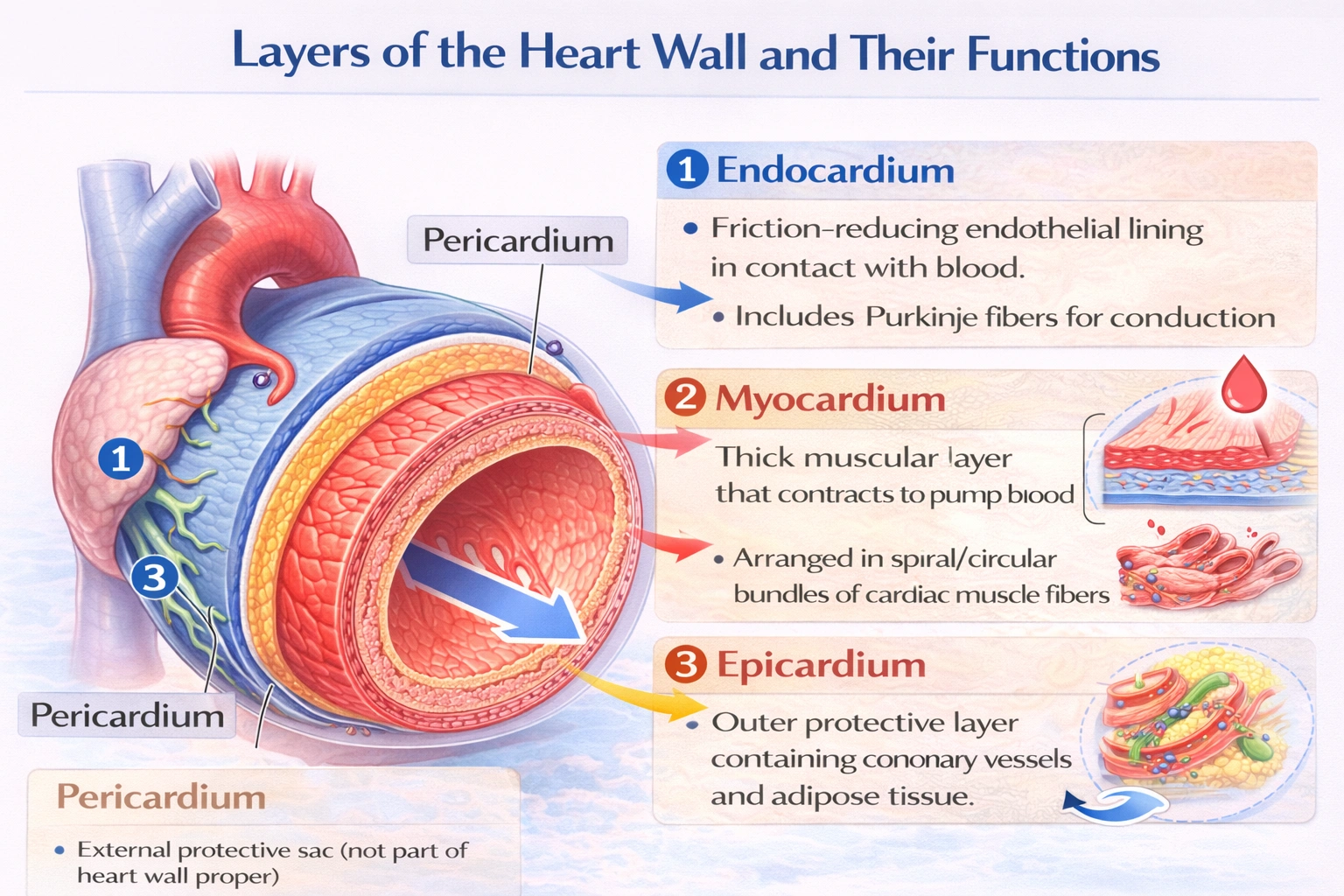 The innermost layer of the heart wall is the