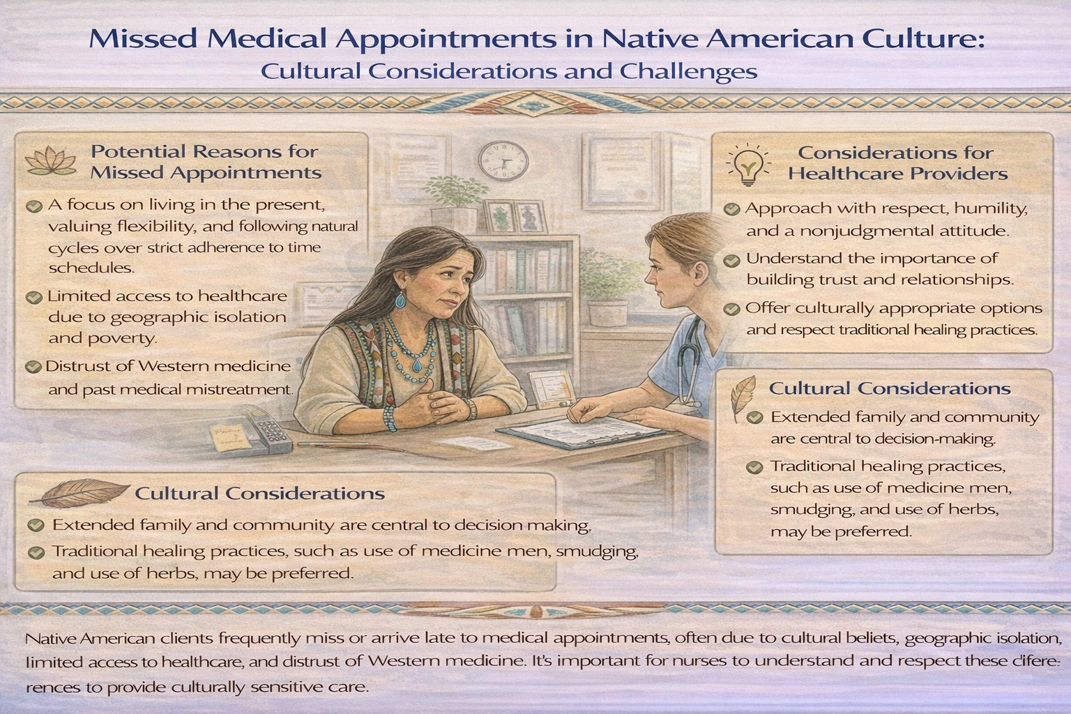 A nurse should recognize that clients who have a history of missed or late medical appointments are most likely to come from which cultural group?