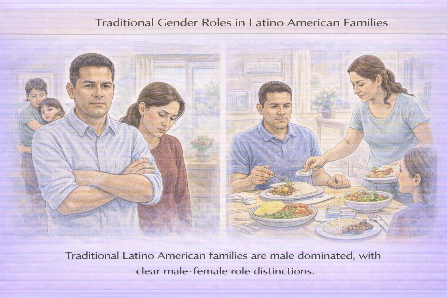 A Latino American man refuses to acknowledge responsibility for hitting his wife, stating instead, Its the mans job to keep his wife in line. Which cultural belief may be associated with this clients behavior?