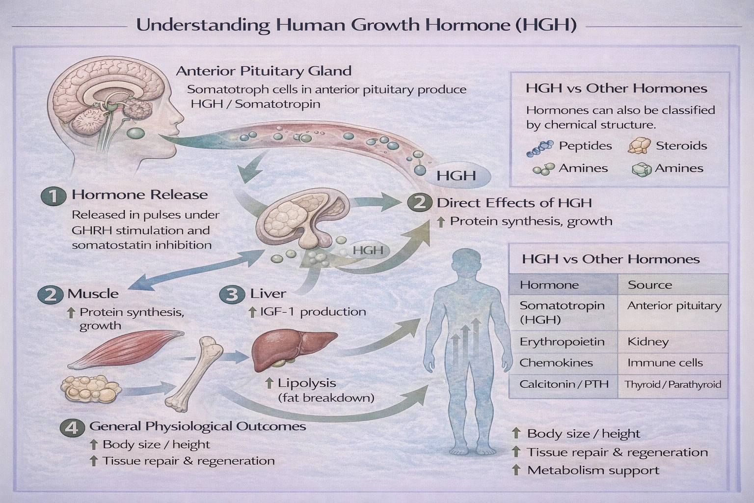 Human growth hormone is also known as