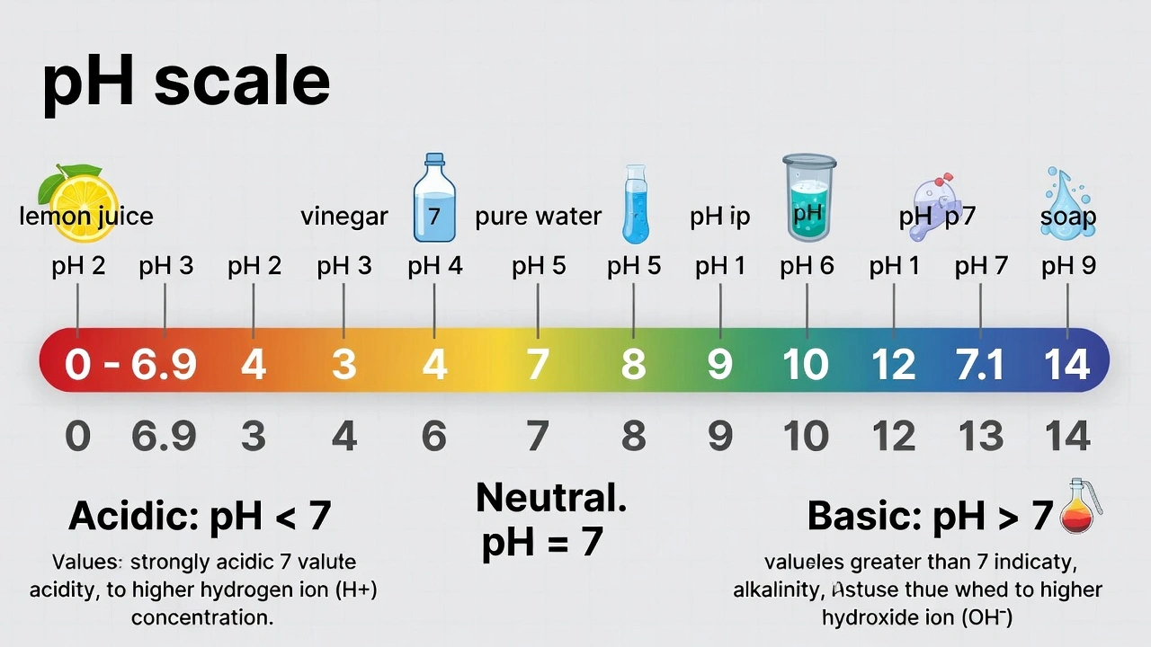 A substance is considered acidic if it has a pH of less than which of the following?