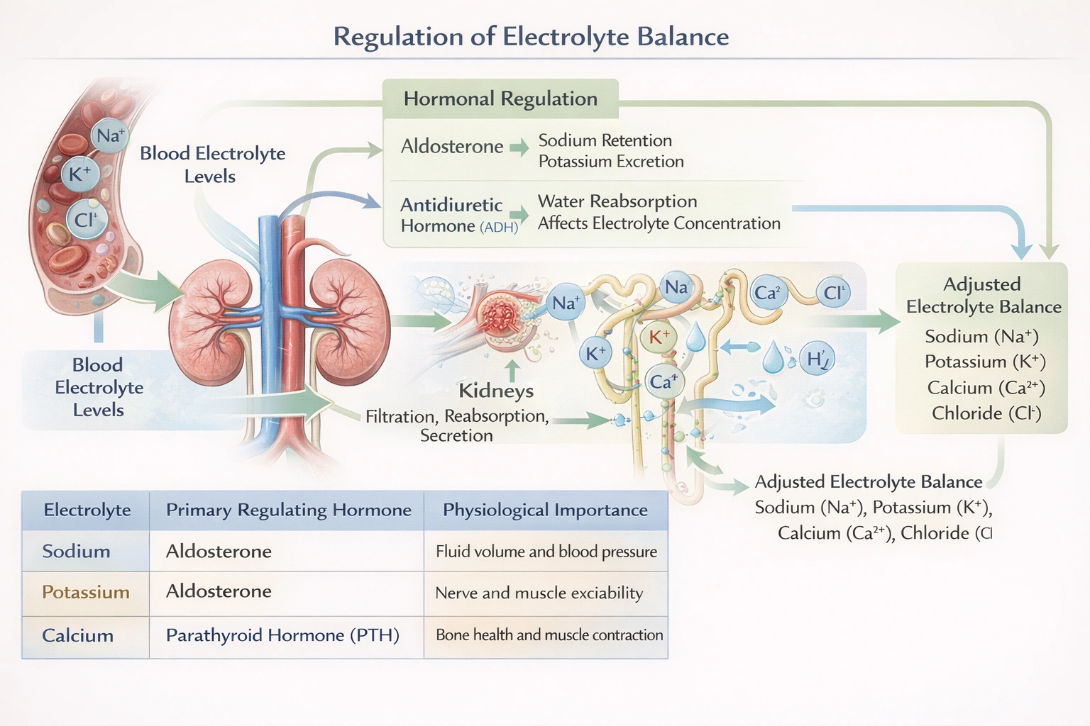 Renal and hormonal systems are regulators of