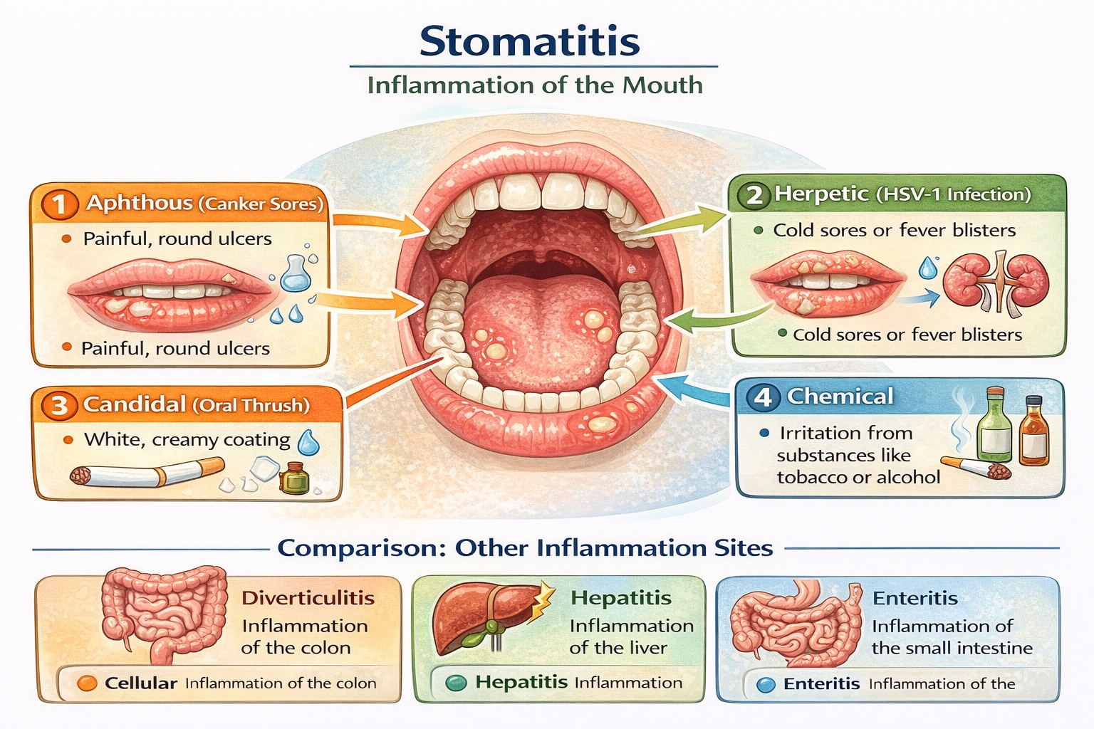 ___ is a state of inflammation of the mouth.