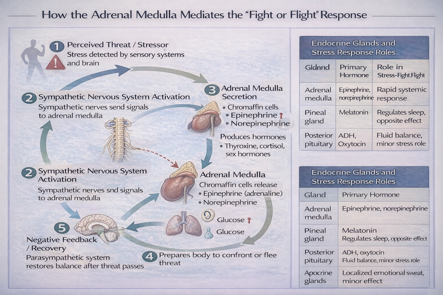 The ___________ prepares the body for the "fight or flight" response.